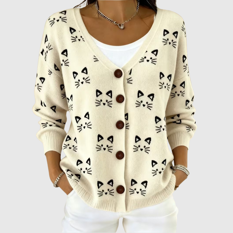 Zoé | Gilet en tricot boutonné confortable