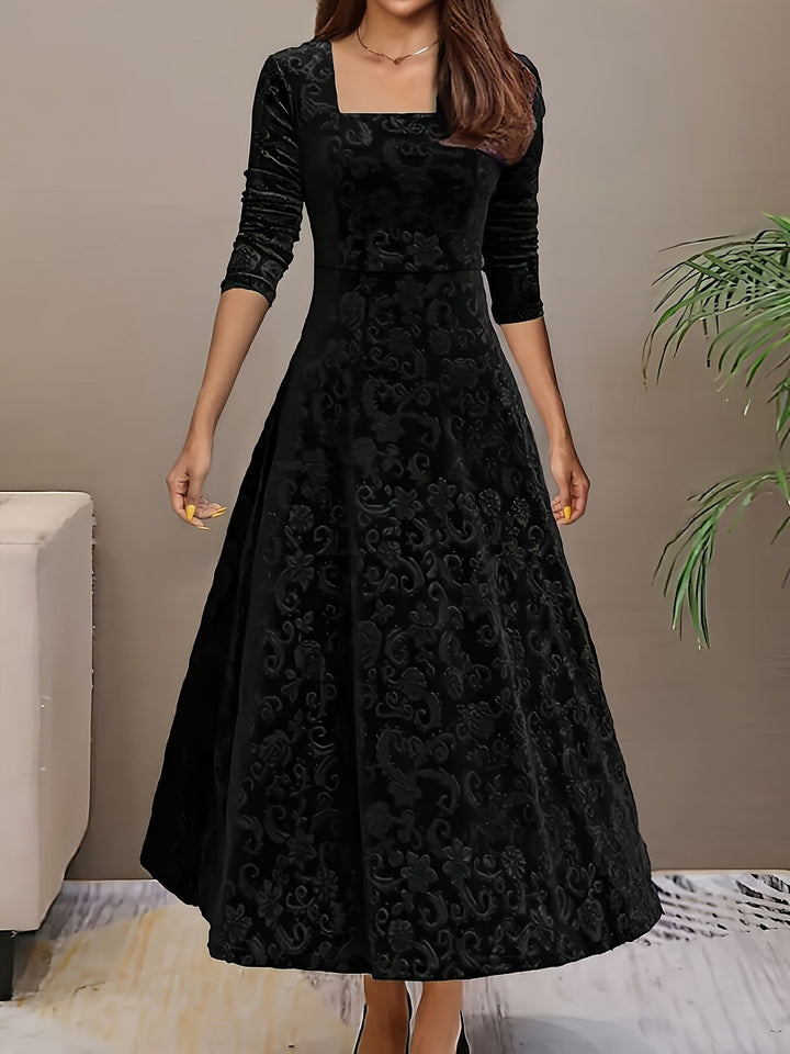 Julie | Robe Maxi Élégante à Motifs