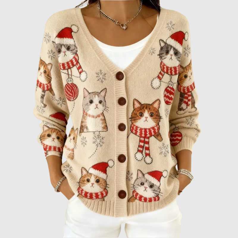 Perrine | Cardigan en tricot à boutons confortable