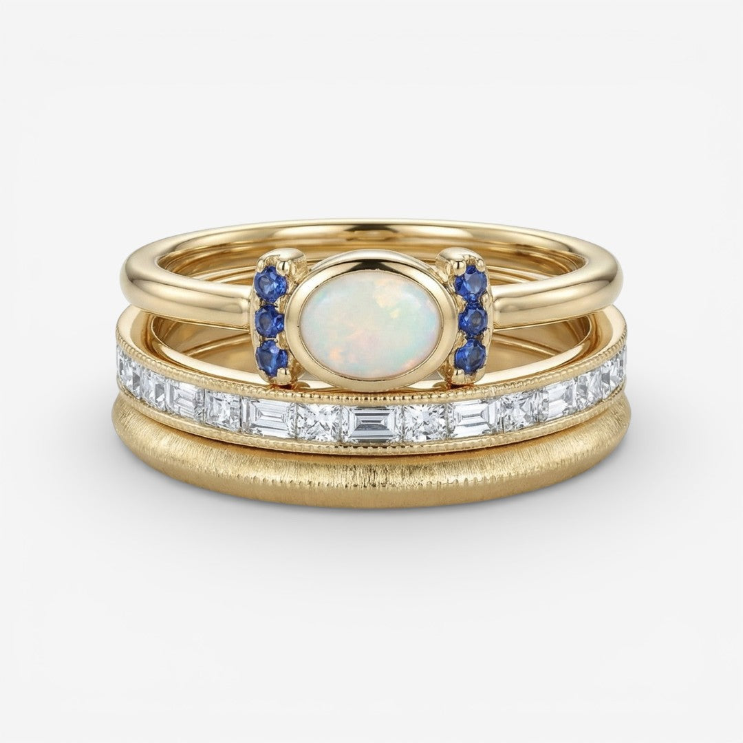 Oprah - Ensemble de Bagues Vintage en Or