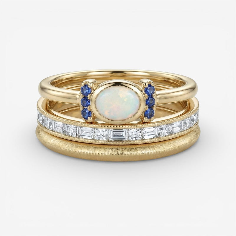 Oprah - Ensemble de Bagues Vintage en Or