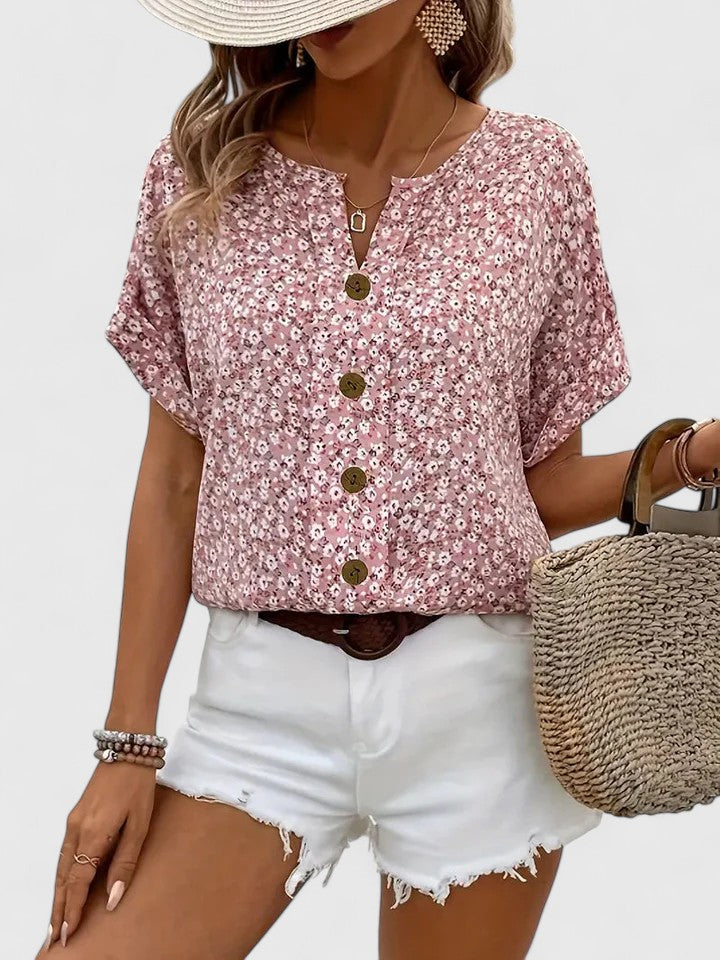 Isabelle | Haut Floral Élégant d'Été