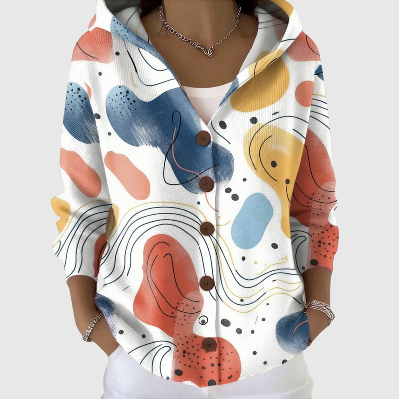 Estelle | Gilet en tricot confortable avec capuche