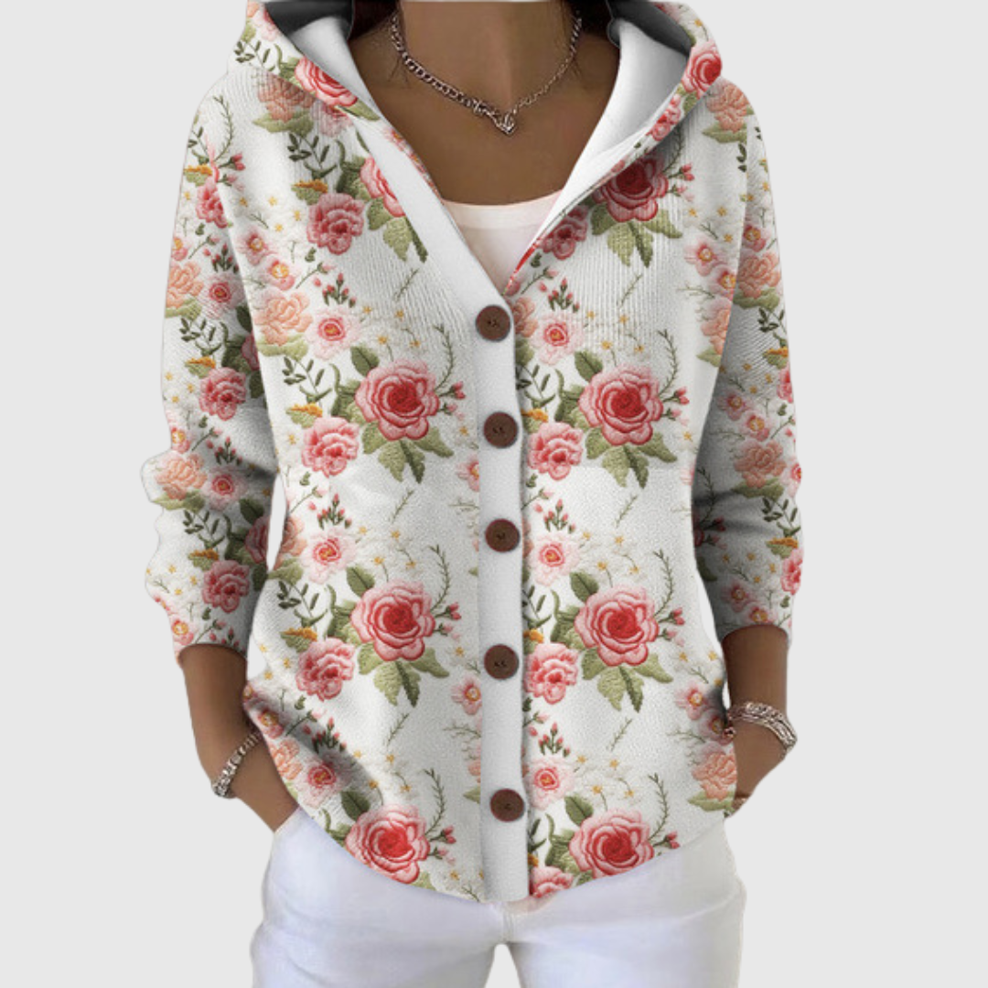 Tiphaine | Cardigan en tricot confortable avec capuche