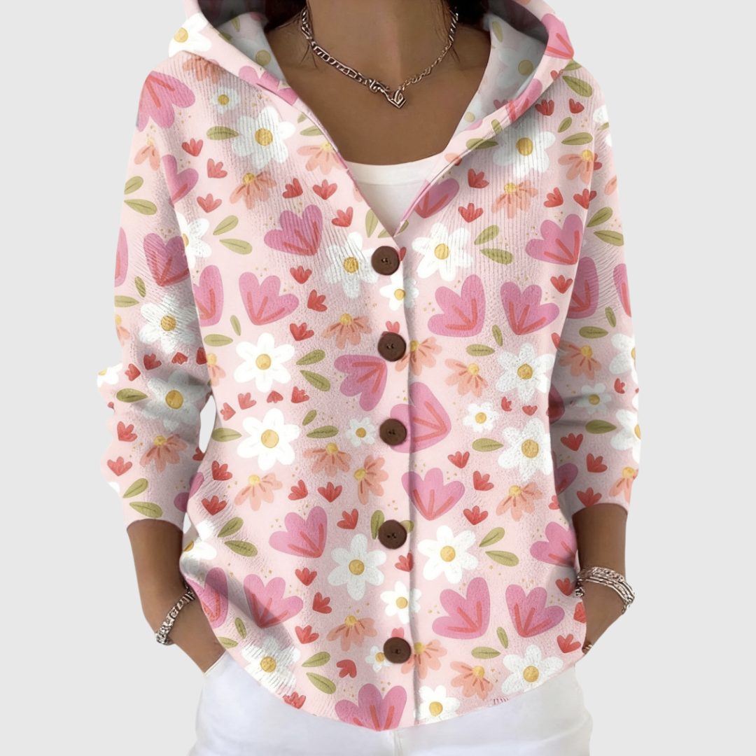 Rolande | Cardigan en tricot confortable avec capuche