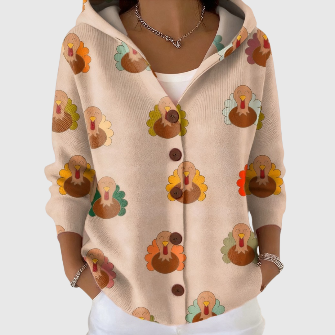 Salomé | Cardigan en tricot confortable avec capuche