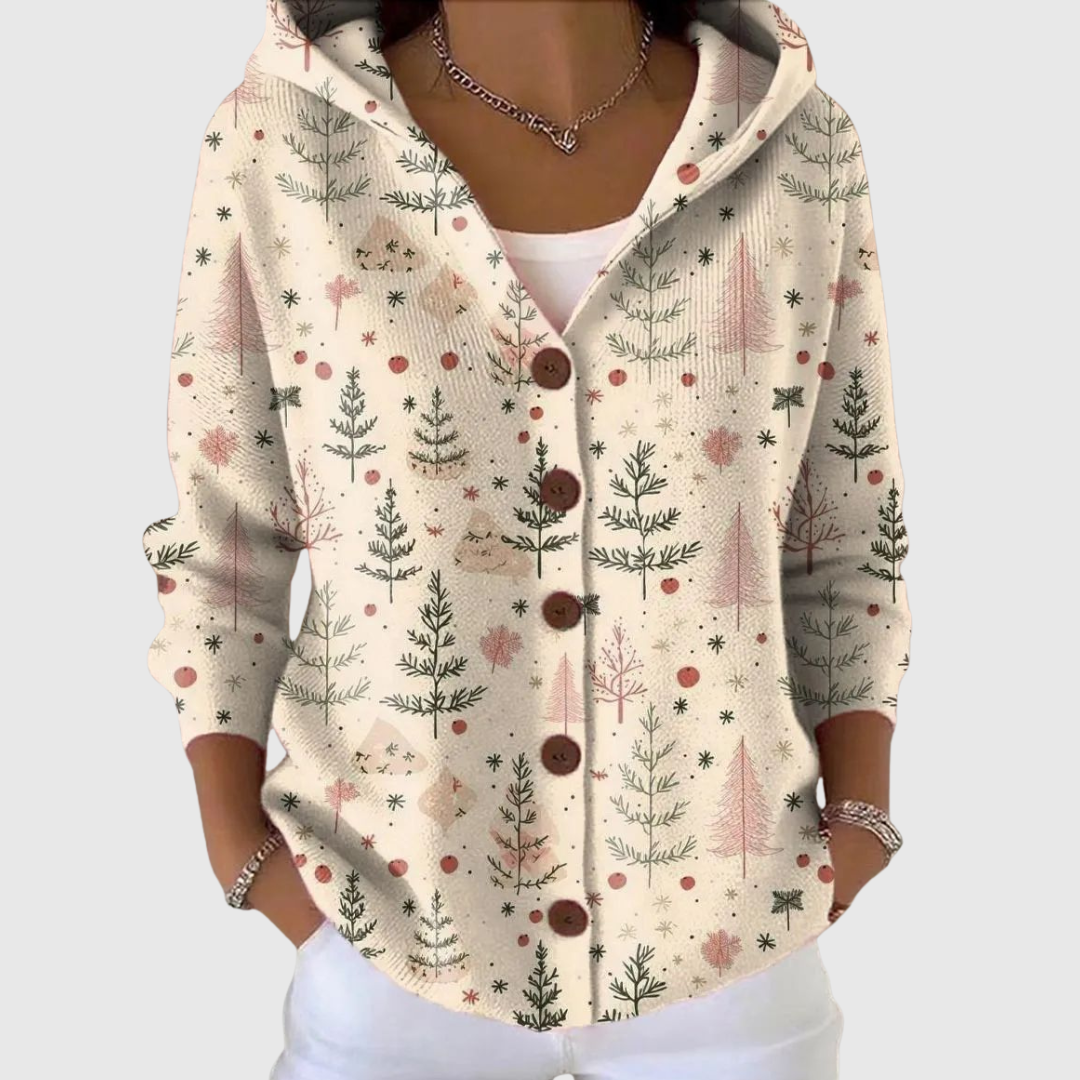Océane | Cardigan en tricot confortable avec capuche