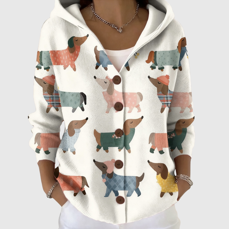 Maëlle | Cardigan en tricot confortable avec capuche