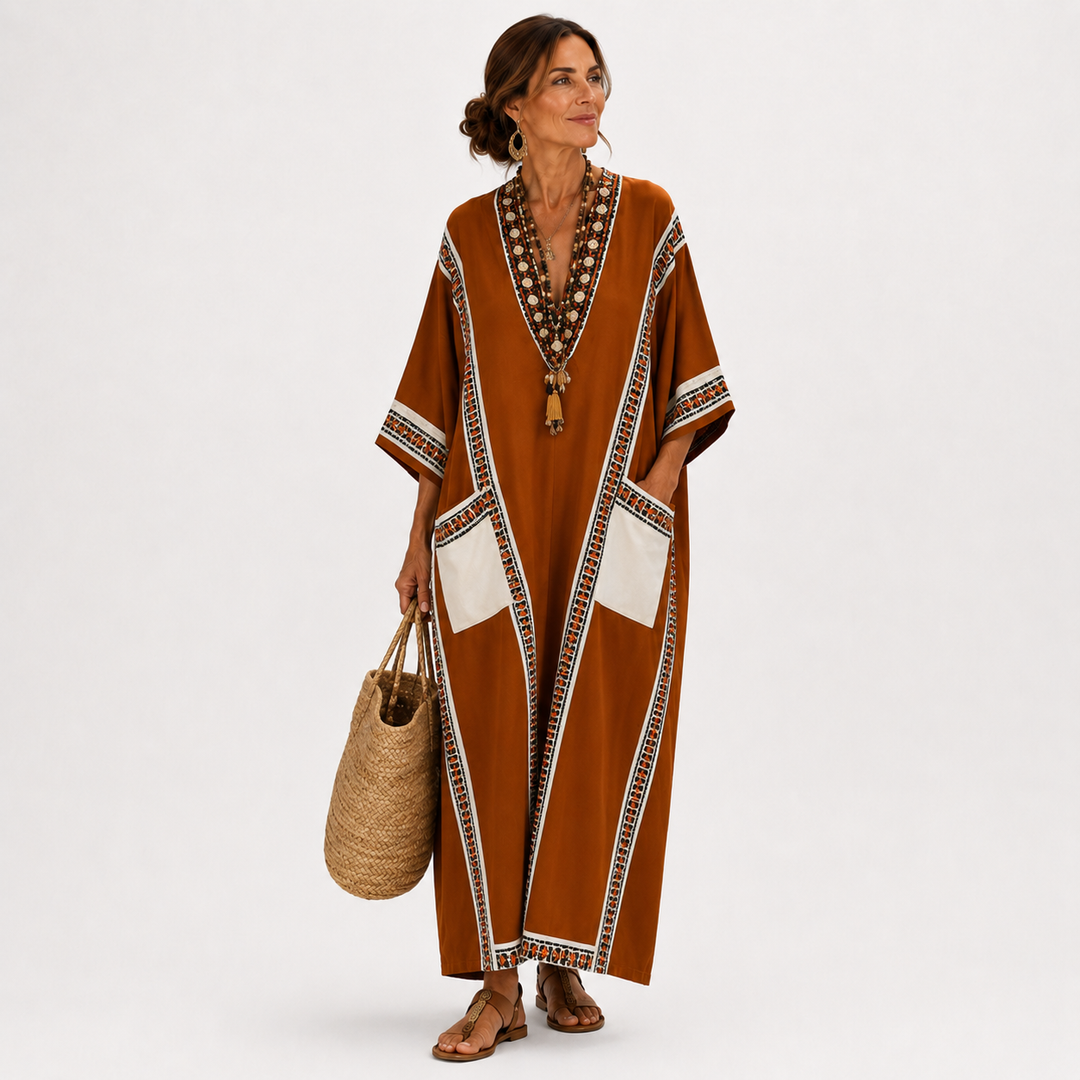 Caftan Nadia Terracotta Ethnique