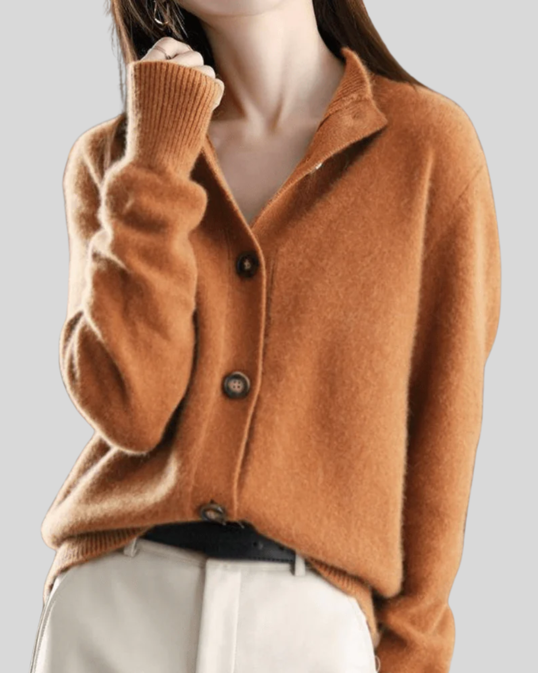 Stéphanie | Cardigan en Cachemire Style Rétro