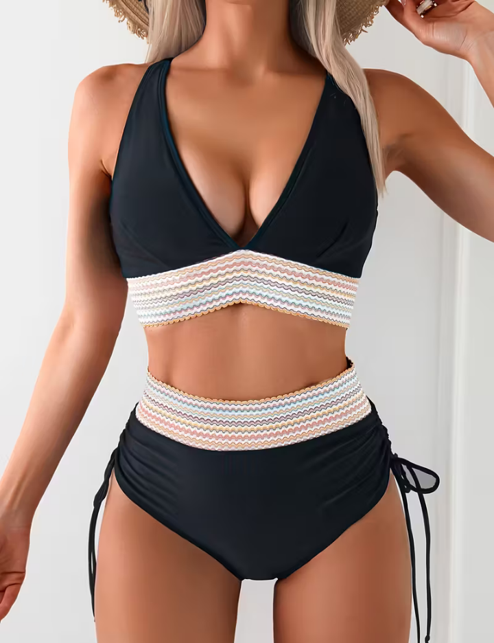 Énora | Ensemble de Bikini Élevé Élégant