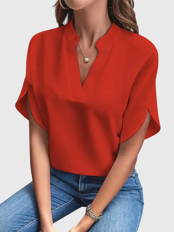 Isabelle | Chemise V Neck Douce et Élégante