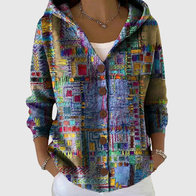 Véronique | Cardigan en tricot confortable avec capuche