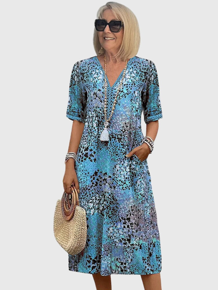 Bella | Robe Midi Florale Élégante