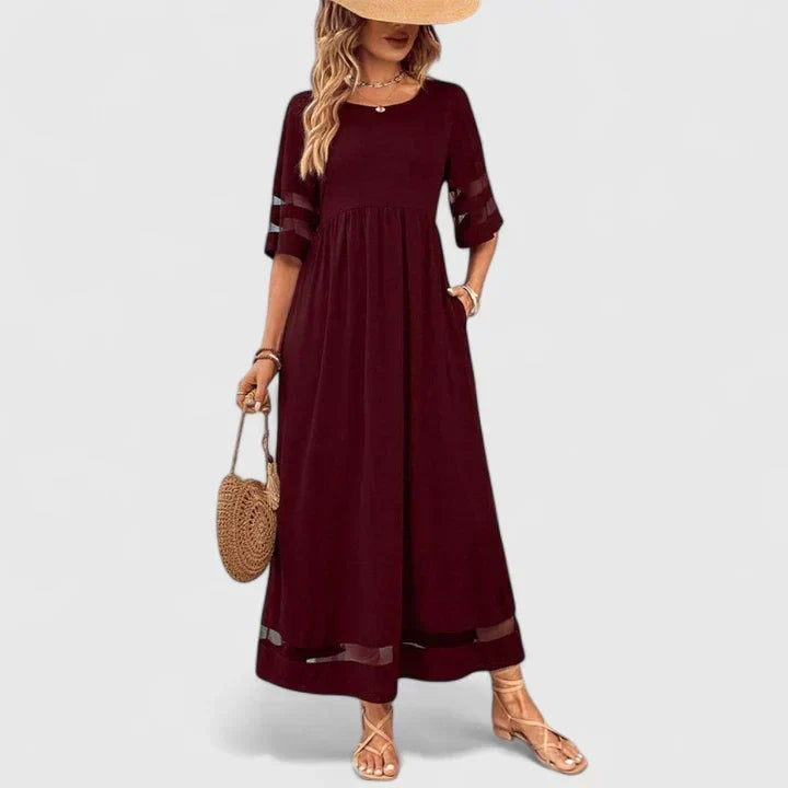 Delymarina | Robe Midi Élégante