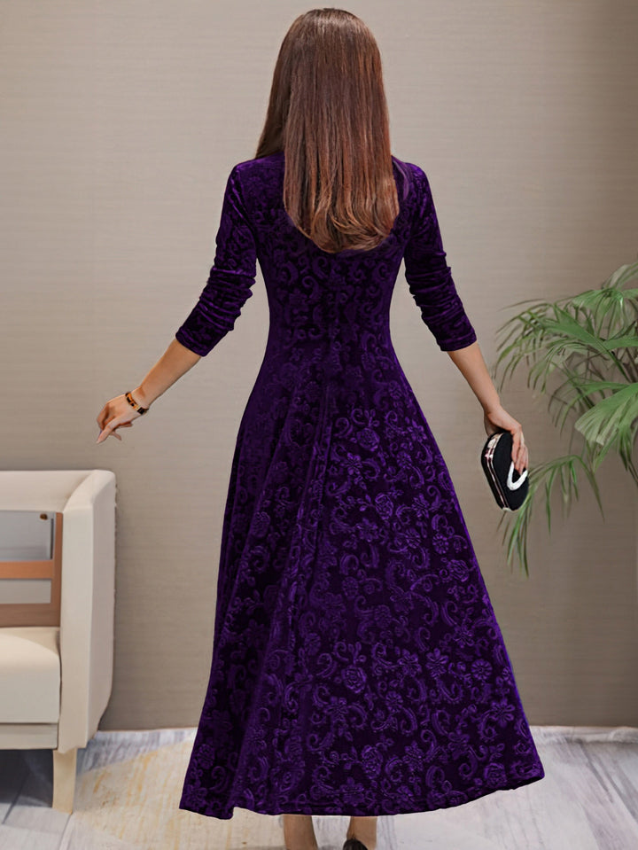 Sandrine | Robe d'Élégance en Velours pour les Fêtes