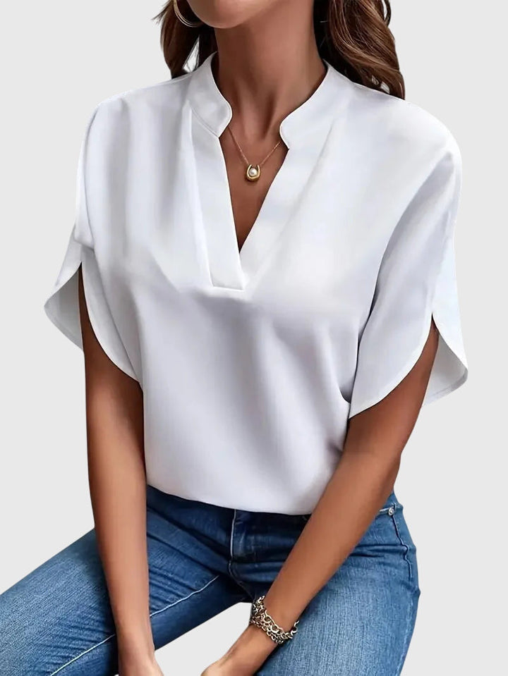 Isabelle | Chemise V Neck Douce et Élégante