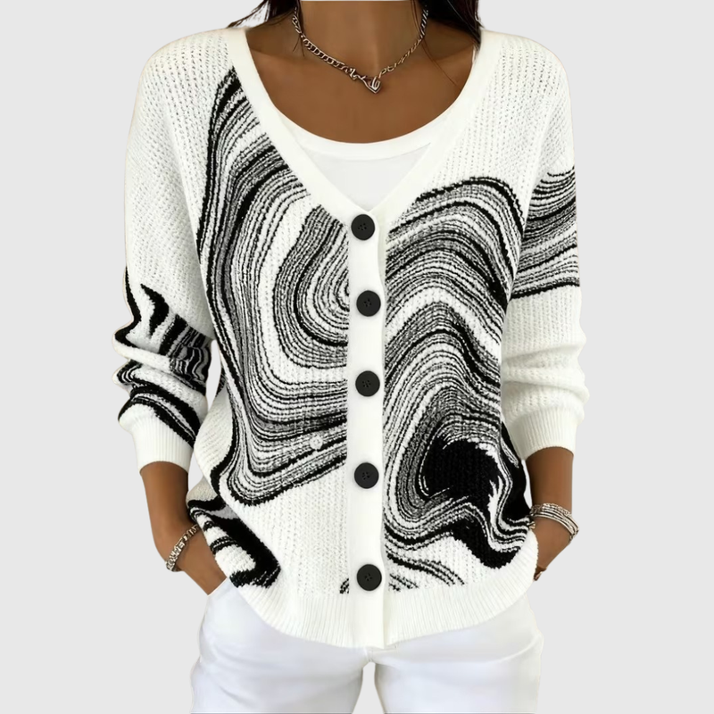 Gaëlle | Cardigan en tricot confortable avec boutons