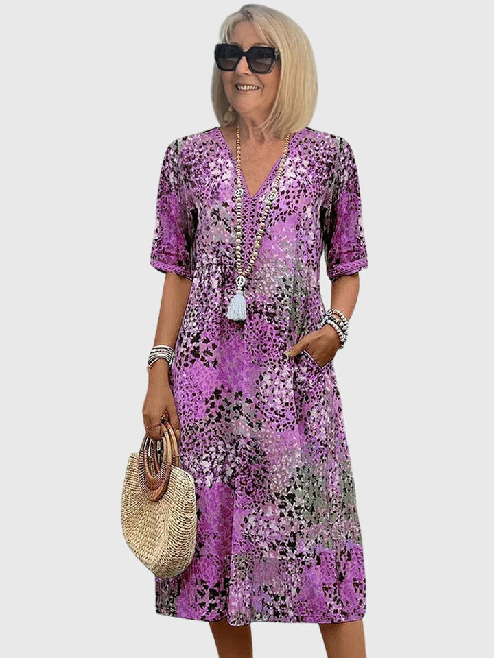 Bella | Robe Midi Florale Élégante