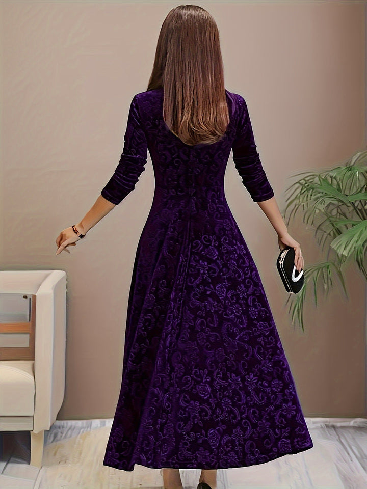 Julie | Robe Maxi Élégante à Motifs