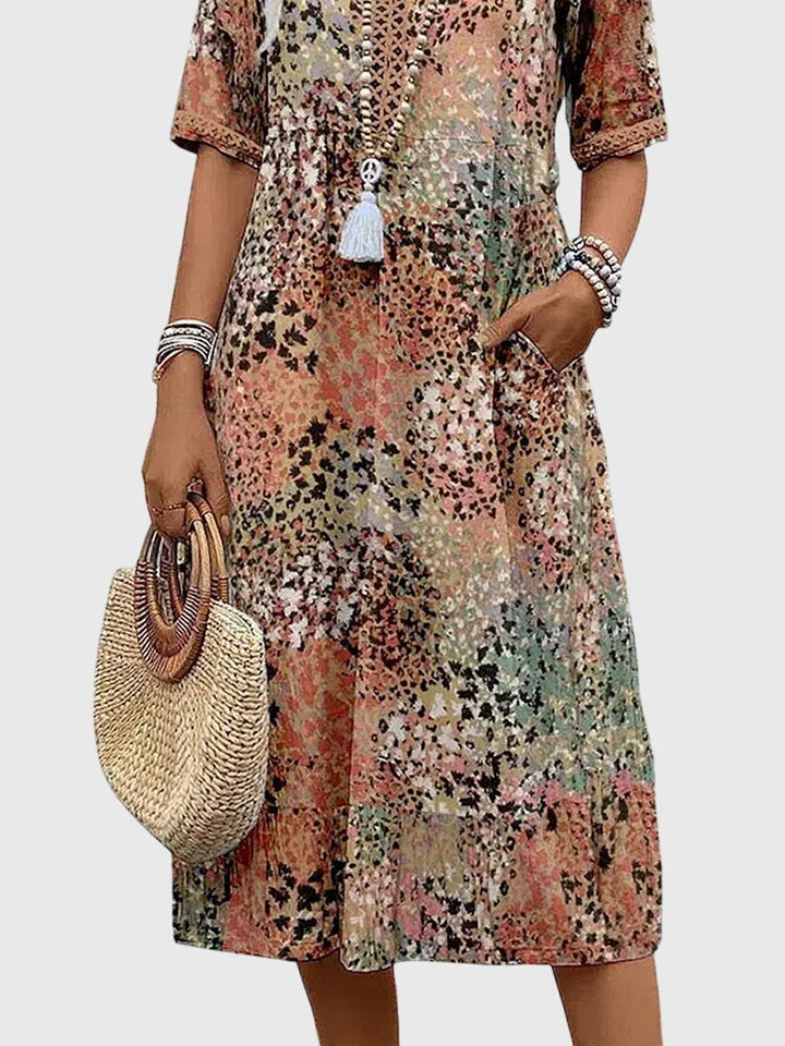 Bella | Robe Midi Florale Élégante