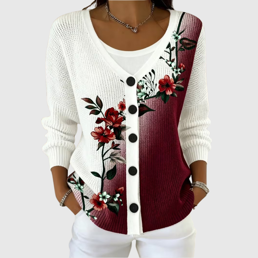 Gwenaëlle | Cardigan en tricot à boutons confortable