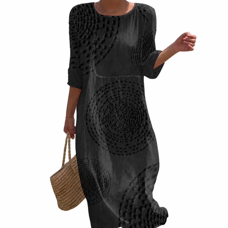 Clémence - Robe décontractée pour femme avec broderies.