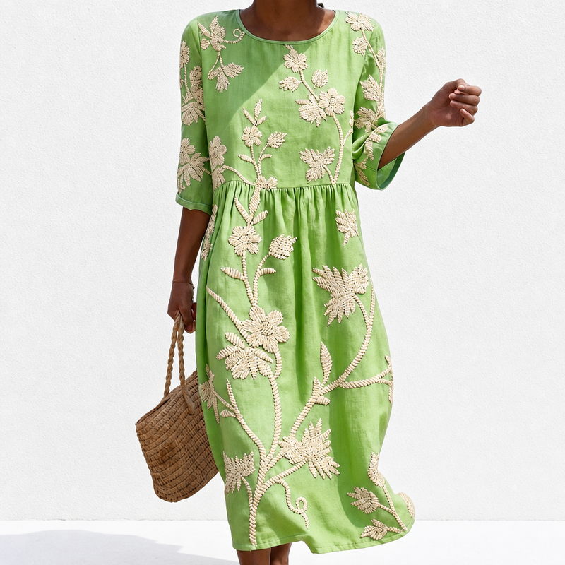 Apolline - Robe femme décontractée à motifs floraux.