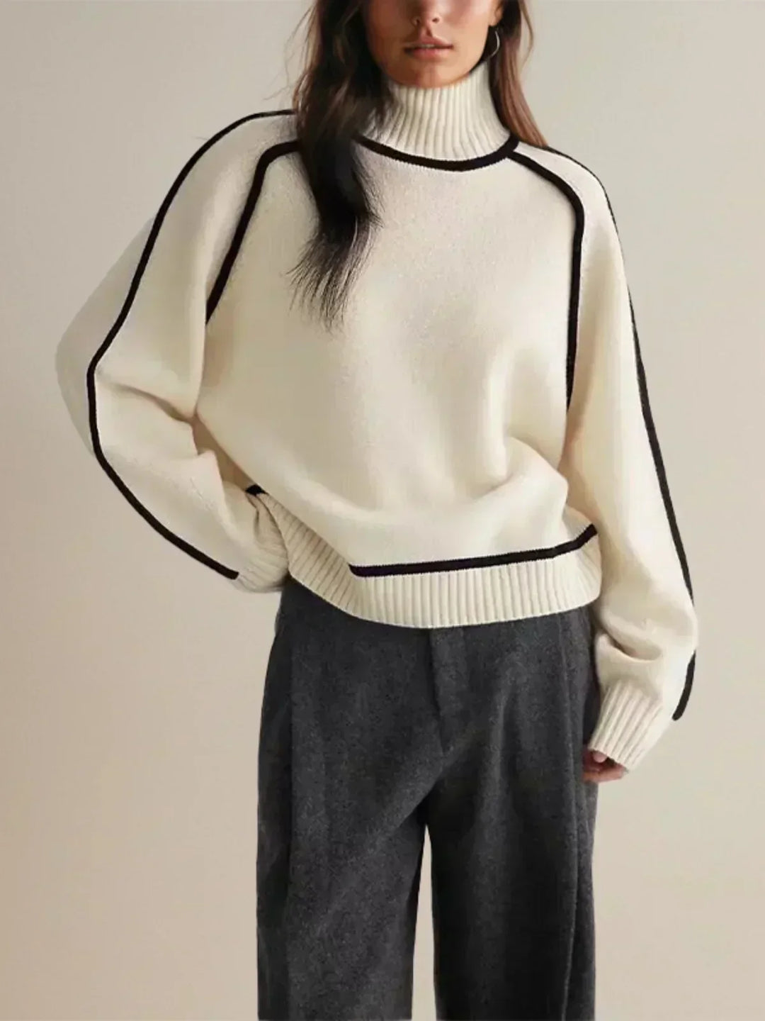Sandrine | Pull élégant à col roulé
