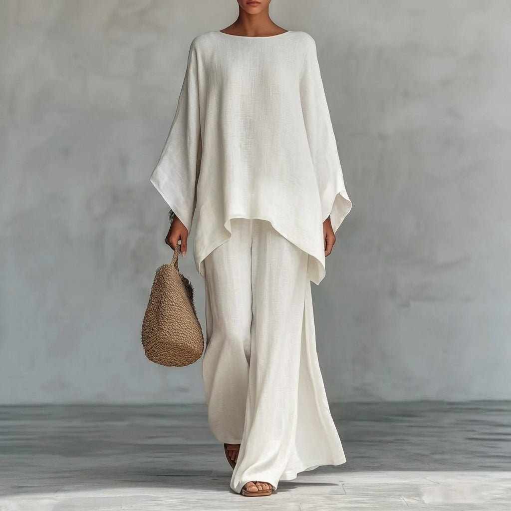 Cristina | Ensemble Deux Pièces à Manches Longues et Pantalon Ample