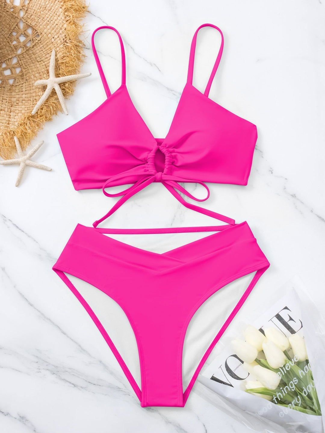 Clotilde | Ensemble de Bikini Deux Pièces avec Nœud à l'Avant