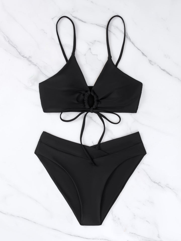 Clotilde | Ensemble de Bikini Deux Pièces avec Nœud à l'Avant