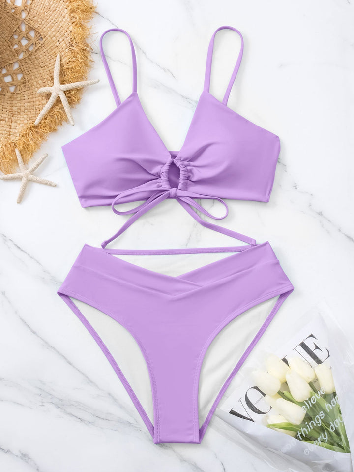 Clotilde | Ensemble de Bikini Deux Pièces avec Nœud à l'Avant