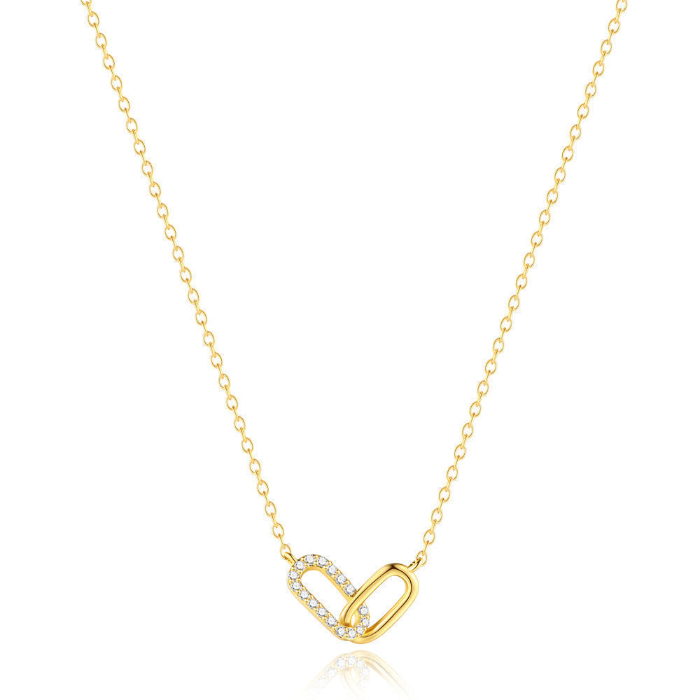 Karine – Collier délicat en argent avec petit pendentif circulaire