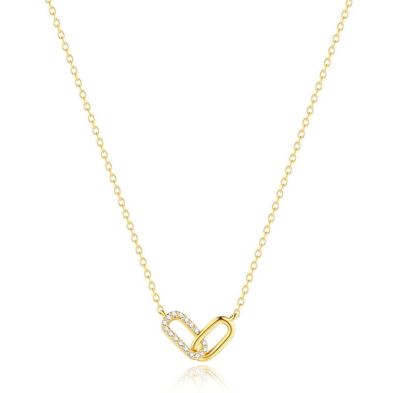 Karine – Collier délicat en argent avec petit pendentif circulaire