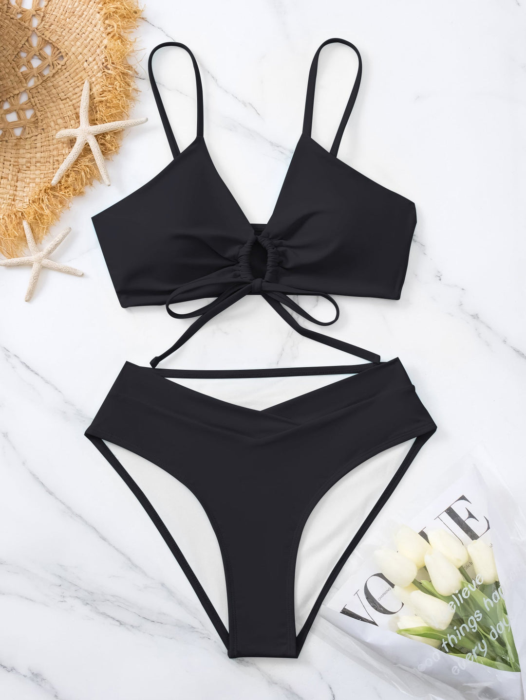 Clotilde | Ensemble de Bikini Deux Pièces avec Nœud à l'Avant