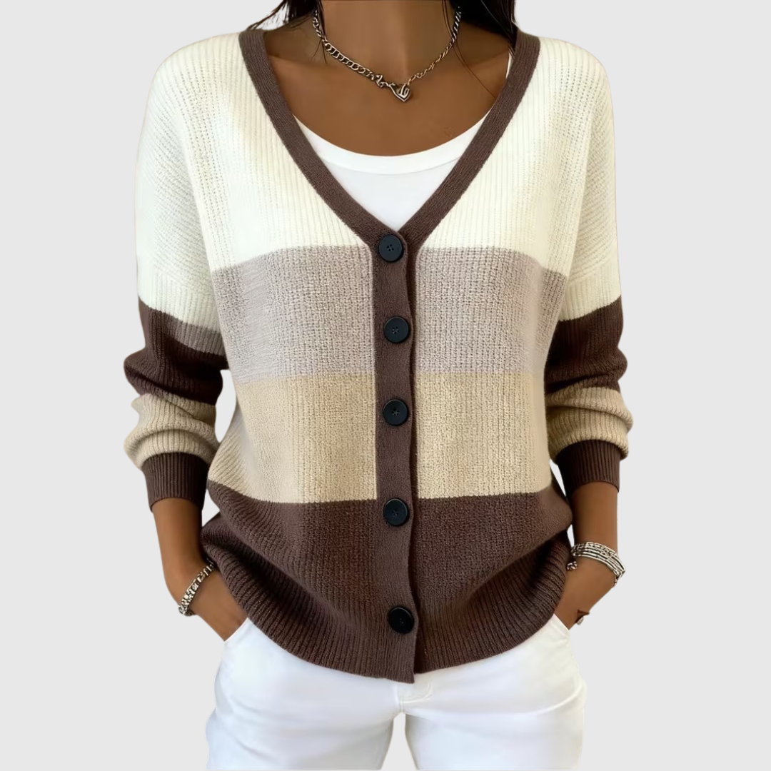 Corinne | Cardigan en tricot confortable avec boutons