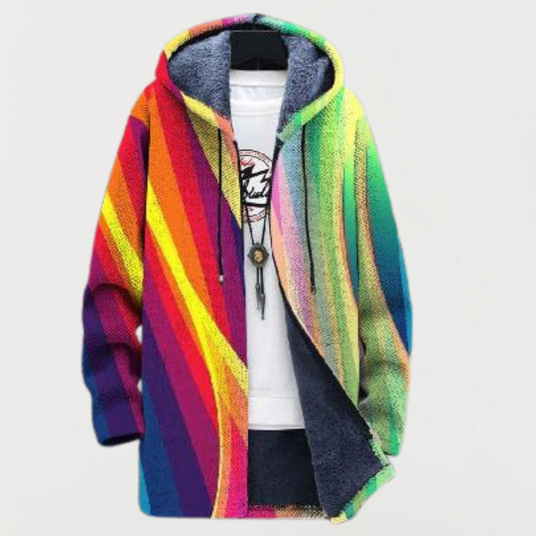 Adèle | Veste avec des rayures arc-en-ciel