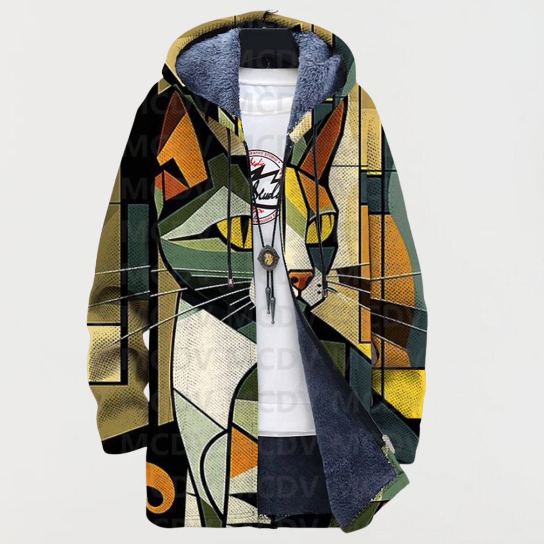 Juliette | Veste avec motif géométrique de chat