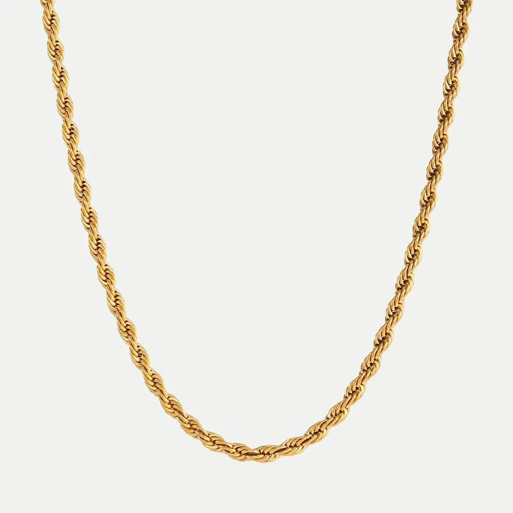 Hélène – Collier doré avec décoration ponctuée