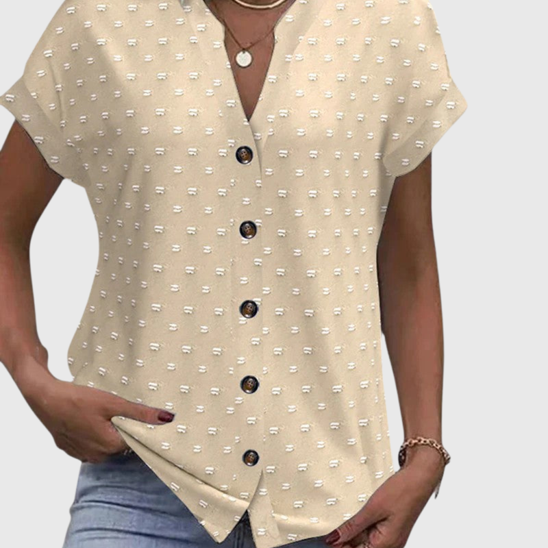 Élodie | Chemise V Neck Confortable
