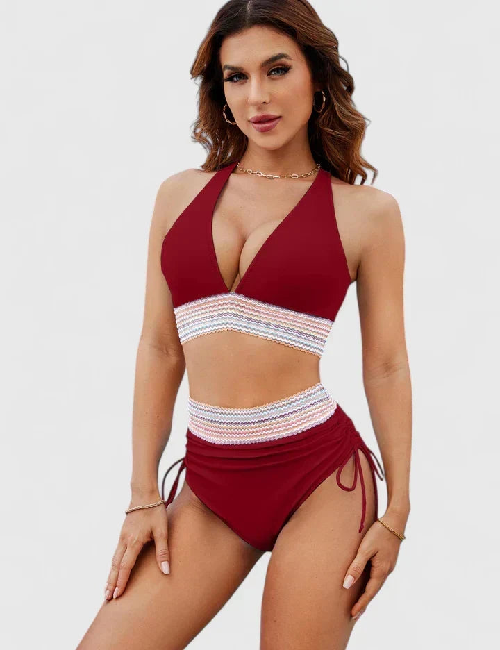 Énora | Ensemble de Bikini Élevé Élégant