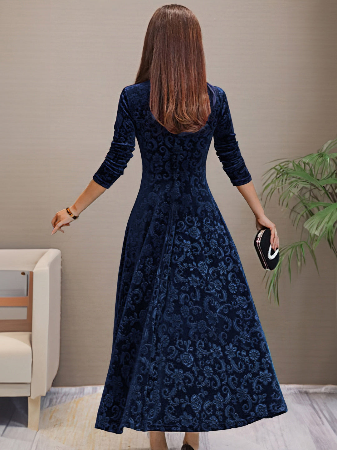Sandrine | Robe d'Élégance en Velours pour les Fêtes