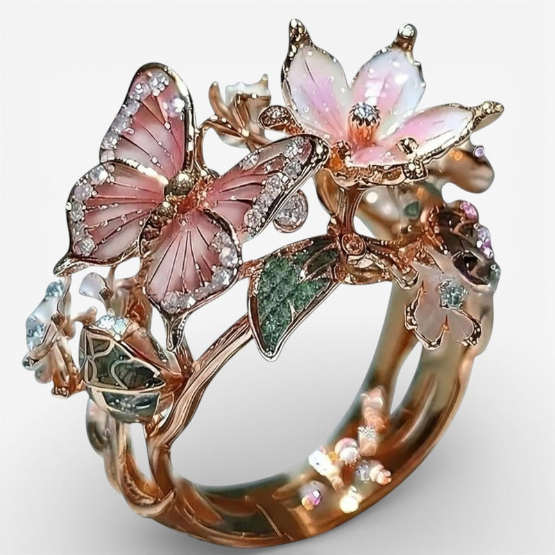 Bague Zirkonia Papillon Natur Ljus
