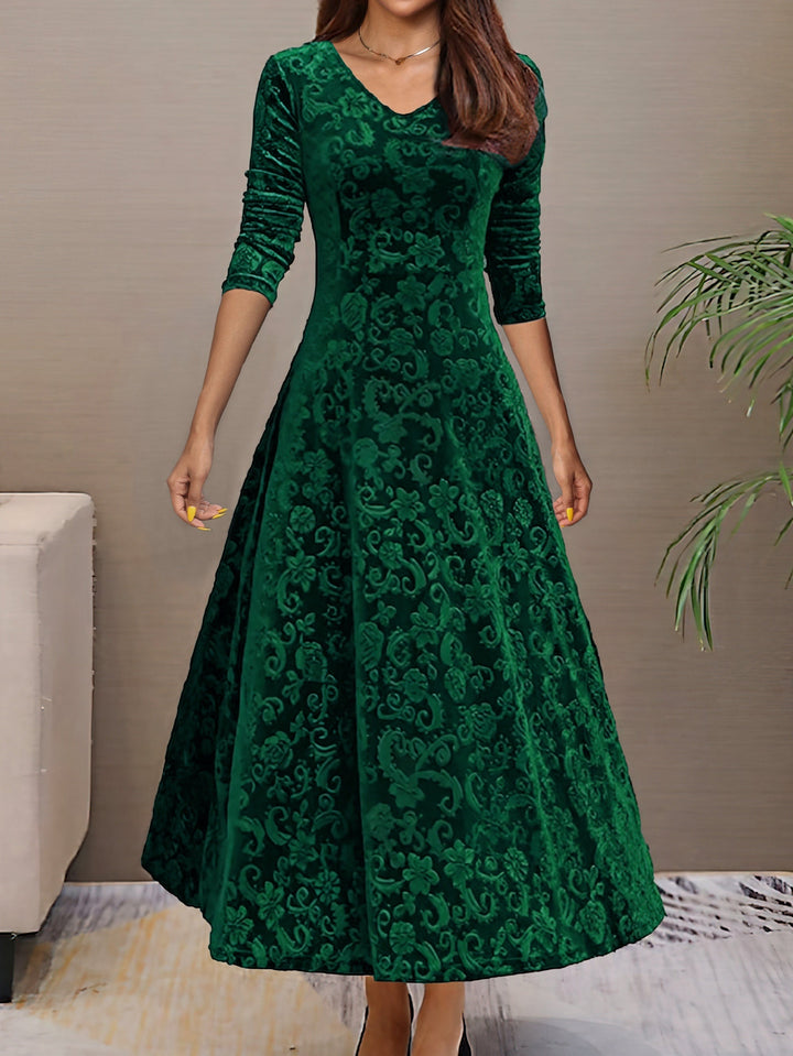 Sandrine | Robe d'Élégance en Velours pour les Fêtes