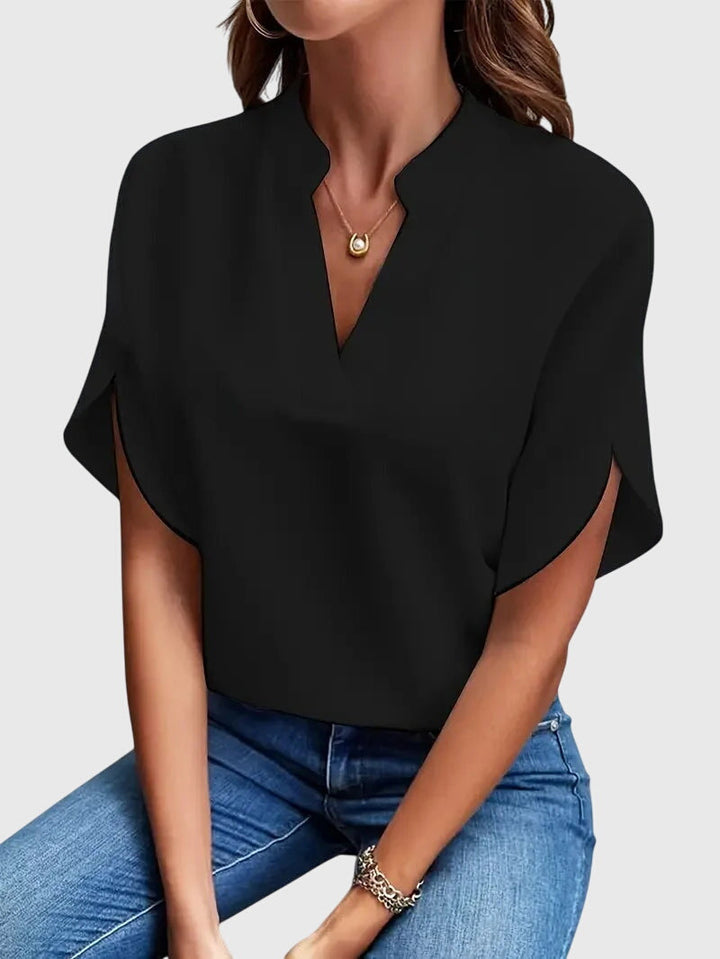 Isabelle | Chemise V Neck Douce et Élégante