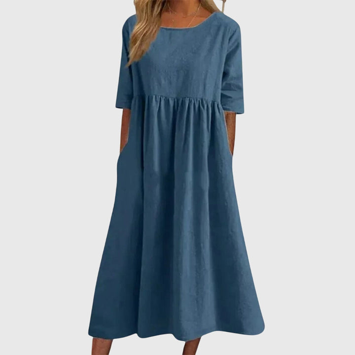 Haisley | Robe Élégante à Manches Courtes
