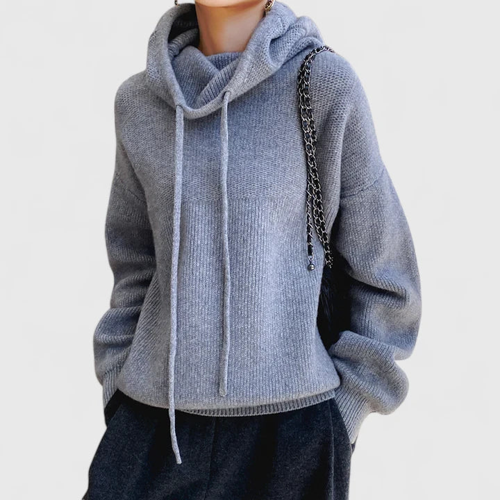 Jeanne | Sweat à Capuche Tricoté Confortable