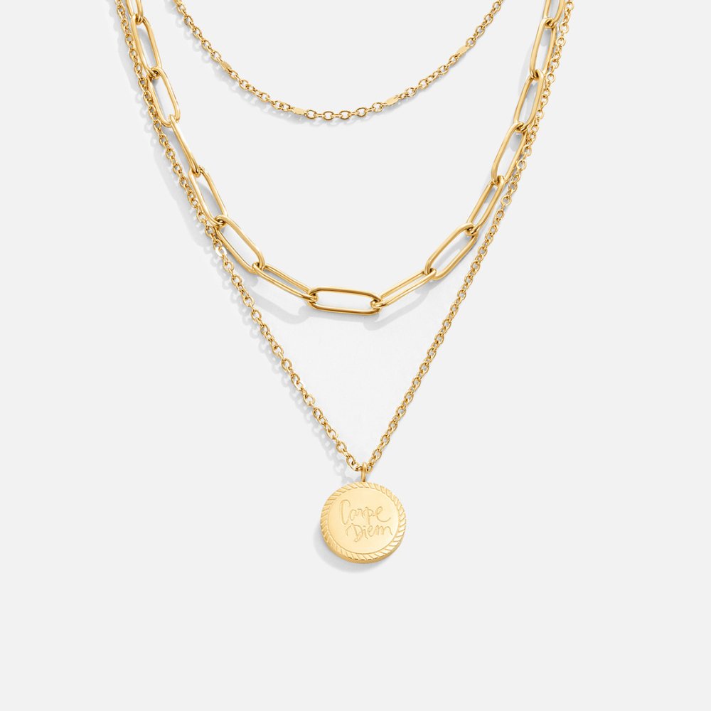 Léa – Un délicat collier multirangs en or aux lignes élégantes
