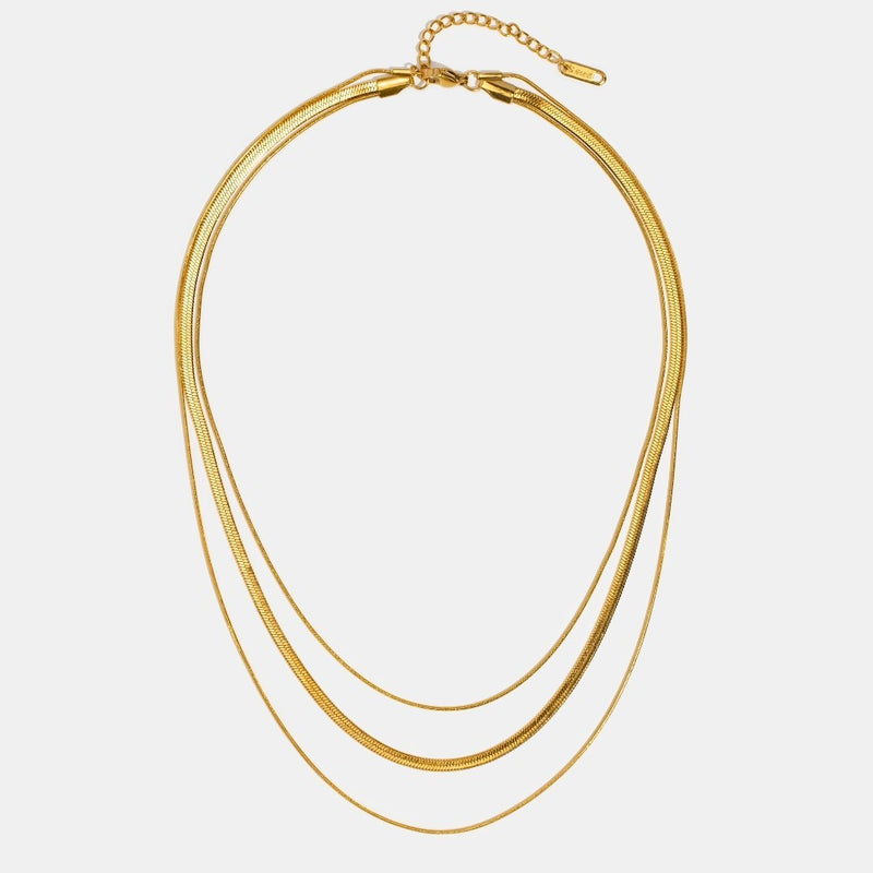 Collier à Chaîne Multistrat Doré